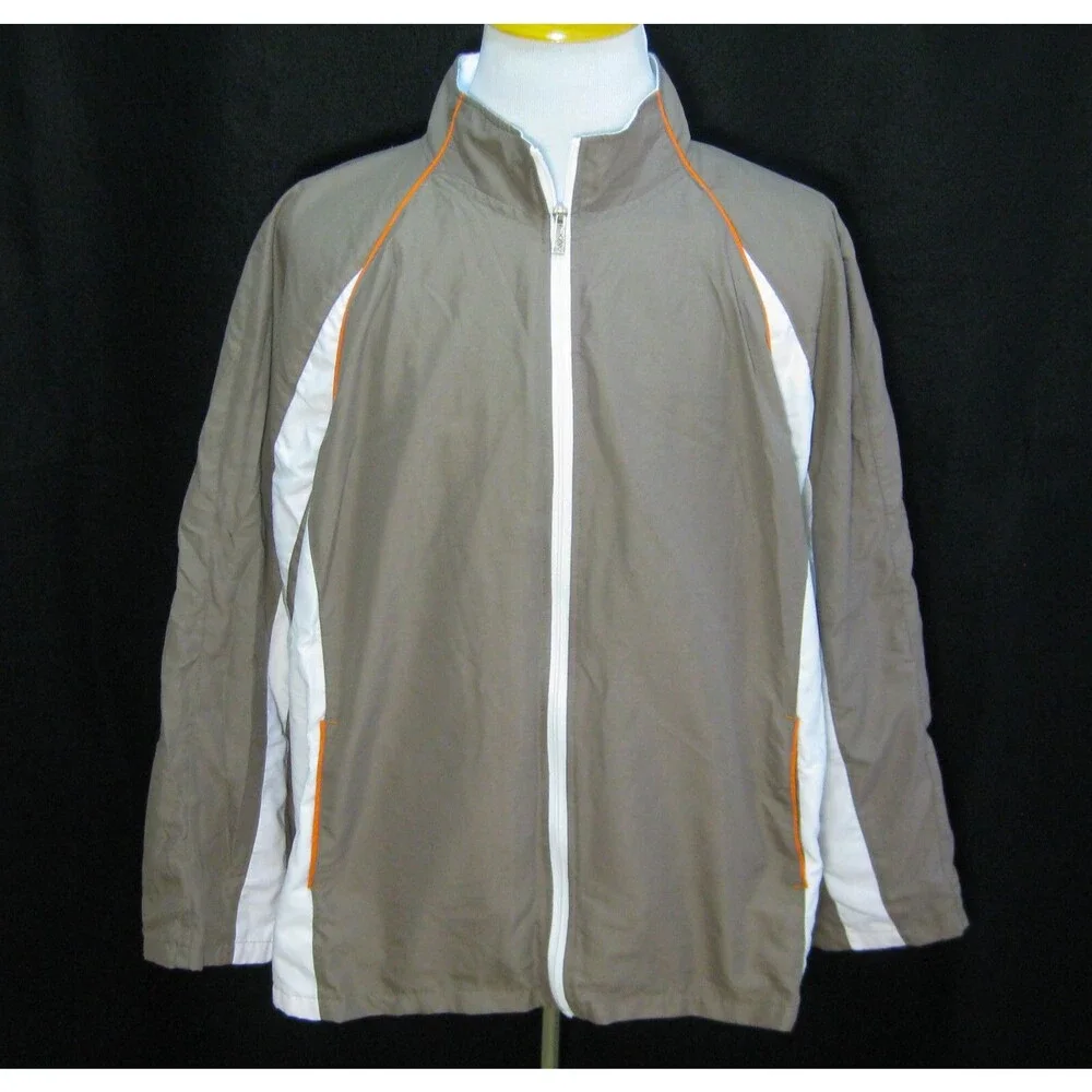 AVX Womens (Size 26-28) Brown Athletic Full Zip Softshell Windbreaker Jacket Top